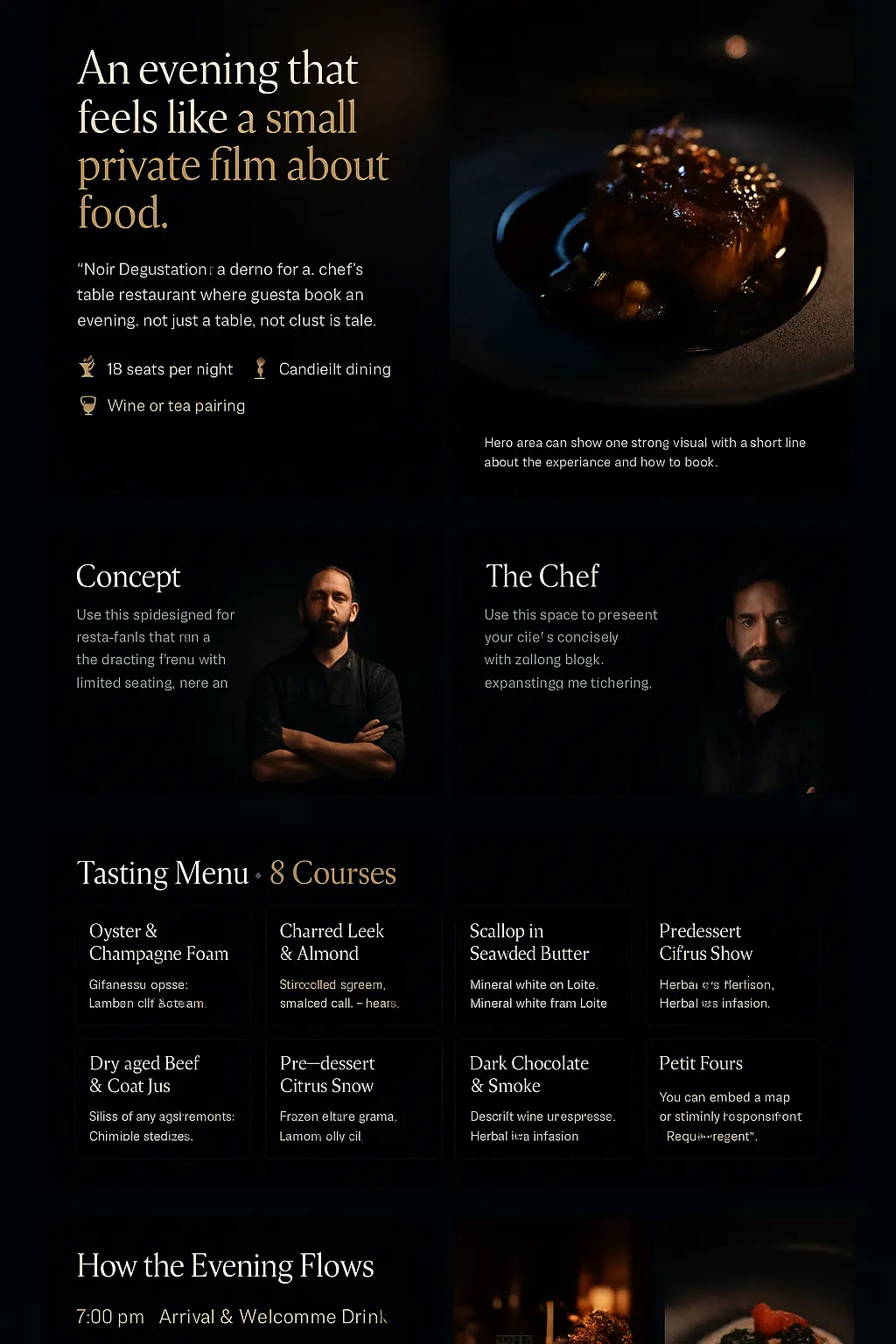 Noir Degustation Hero Image