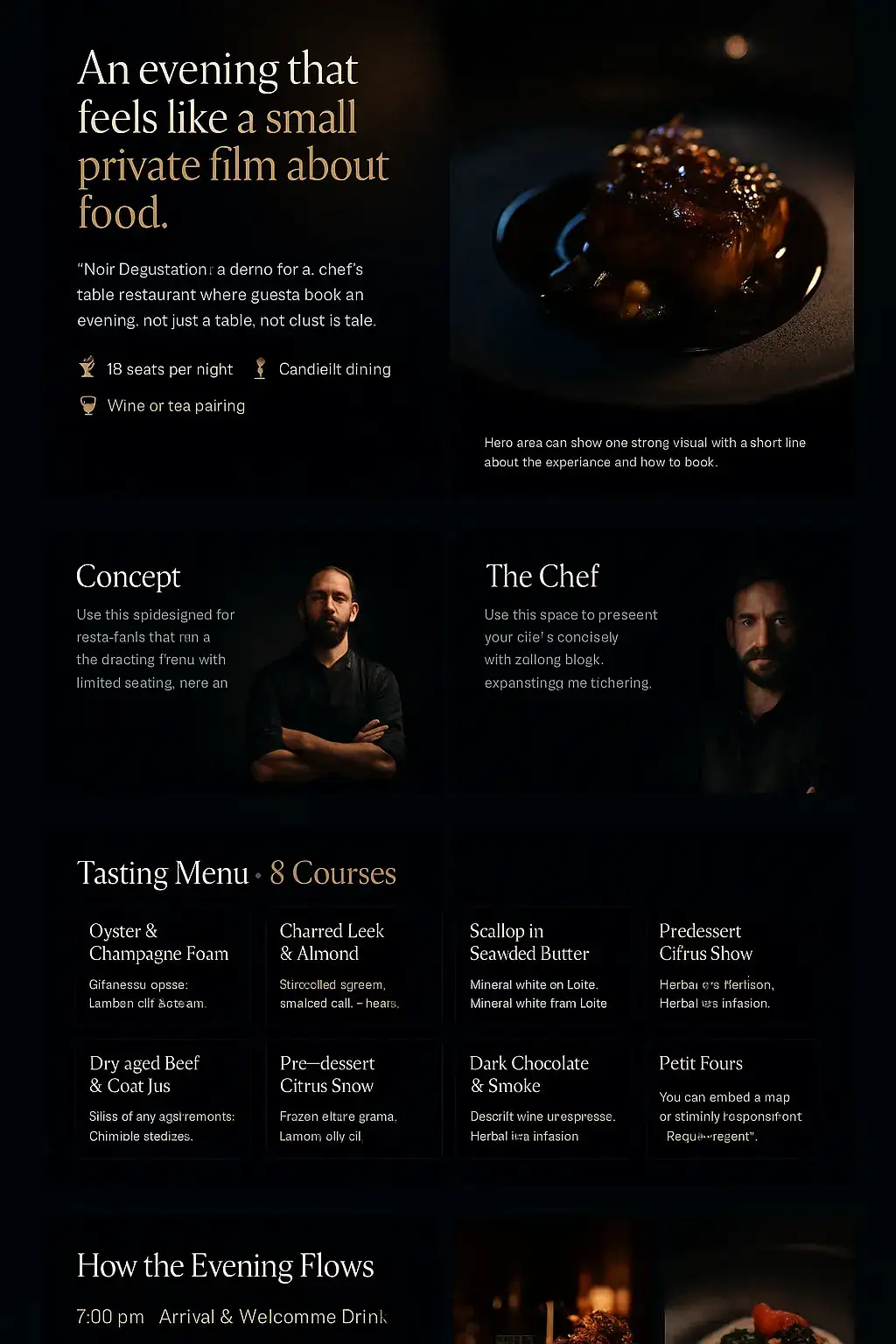 Noir Degustation Hero Image