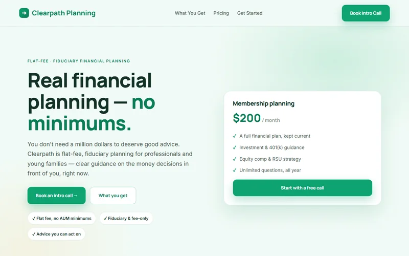 Clearpath Planning — live demo site by P4 Web Studio