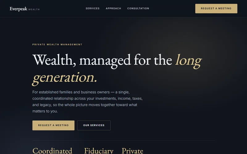 Everpeak Wealth — live demo site by P4 Web Studio