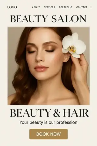 Beauty and salon website style preview