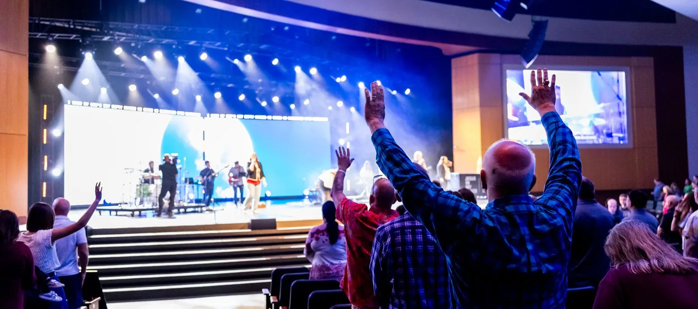 Elevation City worship gathering in the main auditorium