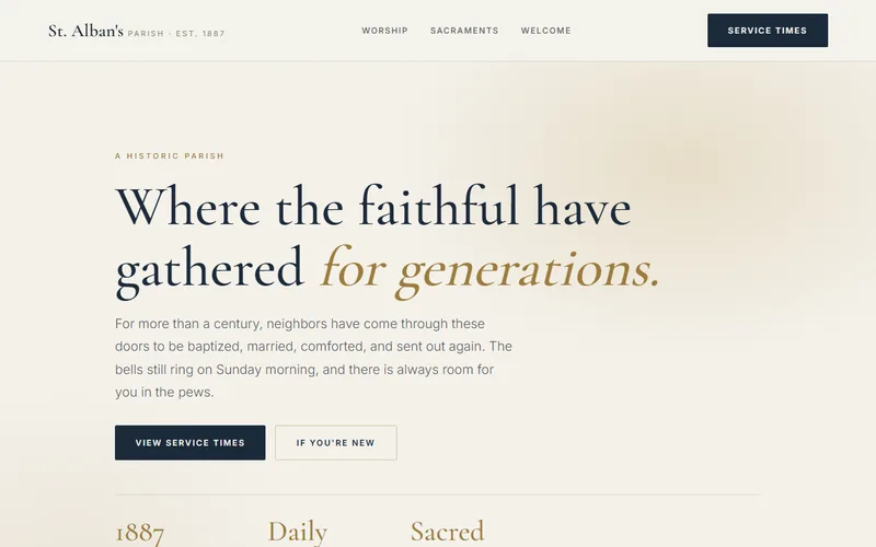 St. Alban's Parish — live demo site by P4 Web Studio