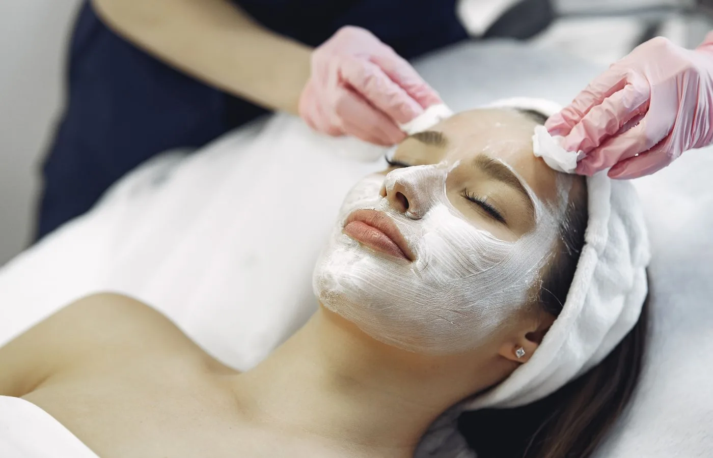 Dewpoint Skin Lab — a clinical, medical-grade facial treatment in progress