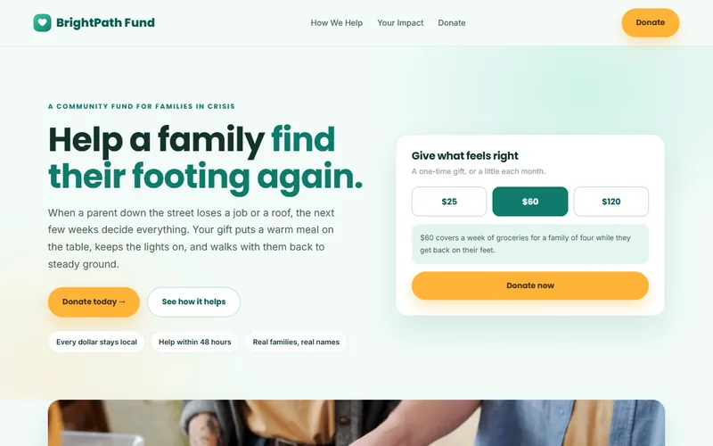BrightPath Fund — live demo site by P4 Web Studio