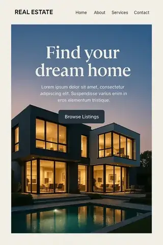 Real estate website style preview