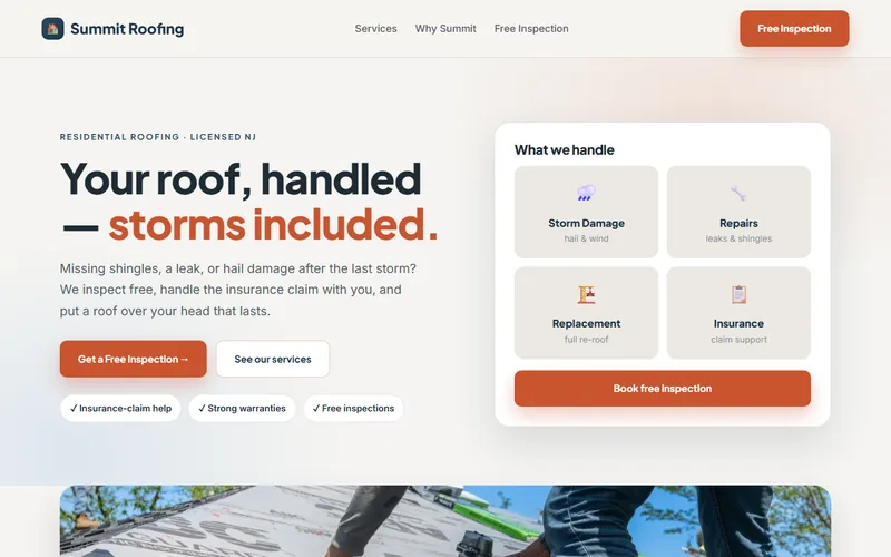 Summit Roofing — live demo site by P4 Web Studio
