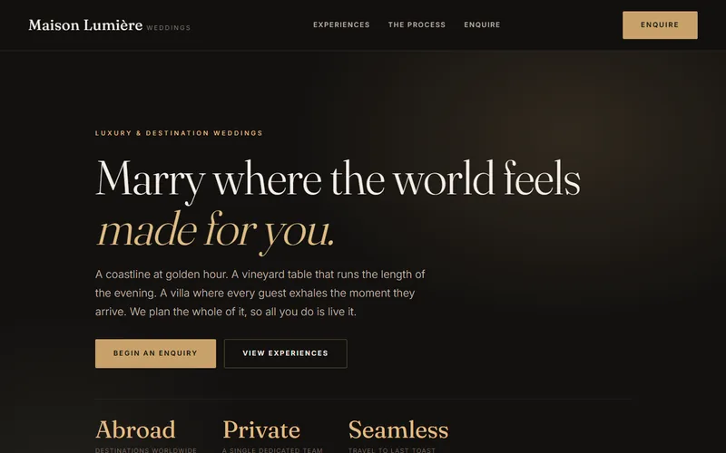 Maison Lumi&egrave;re — live demo site by P4 Web Studio