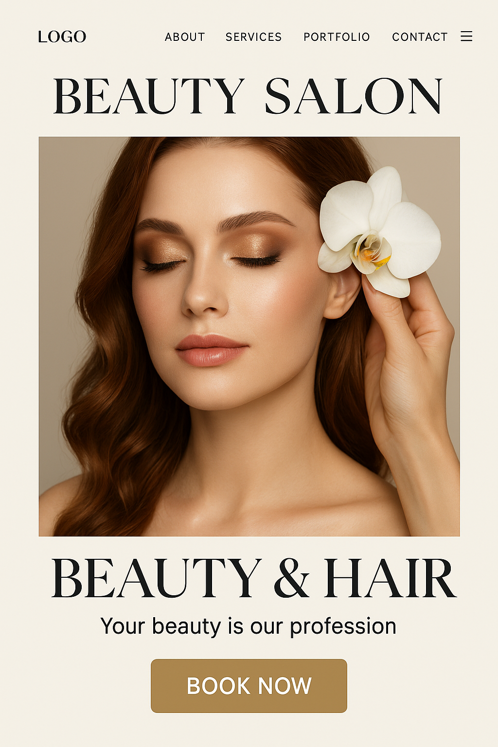 Beauty and salon website style preview