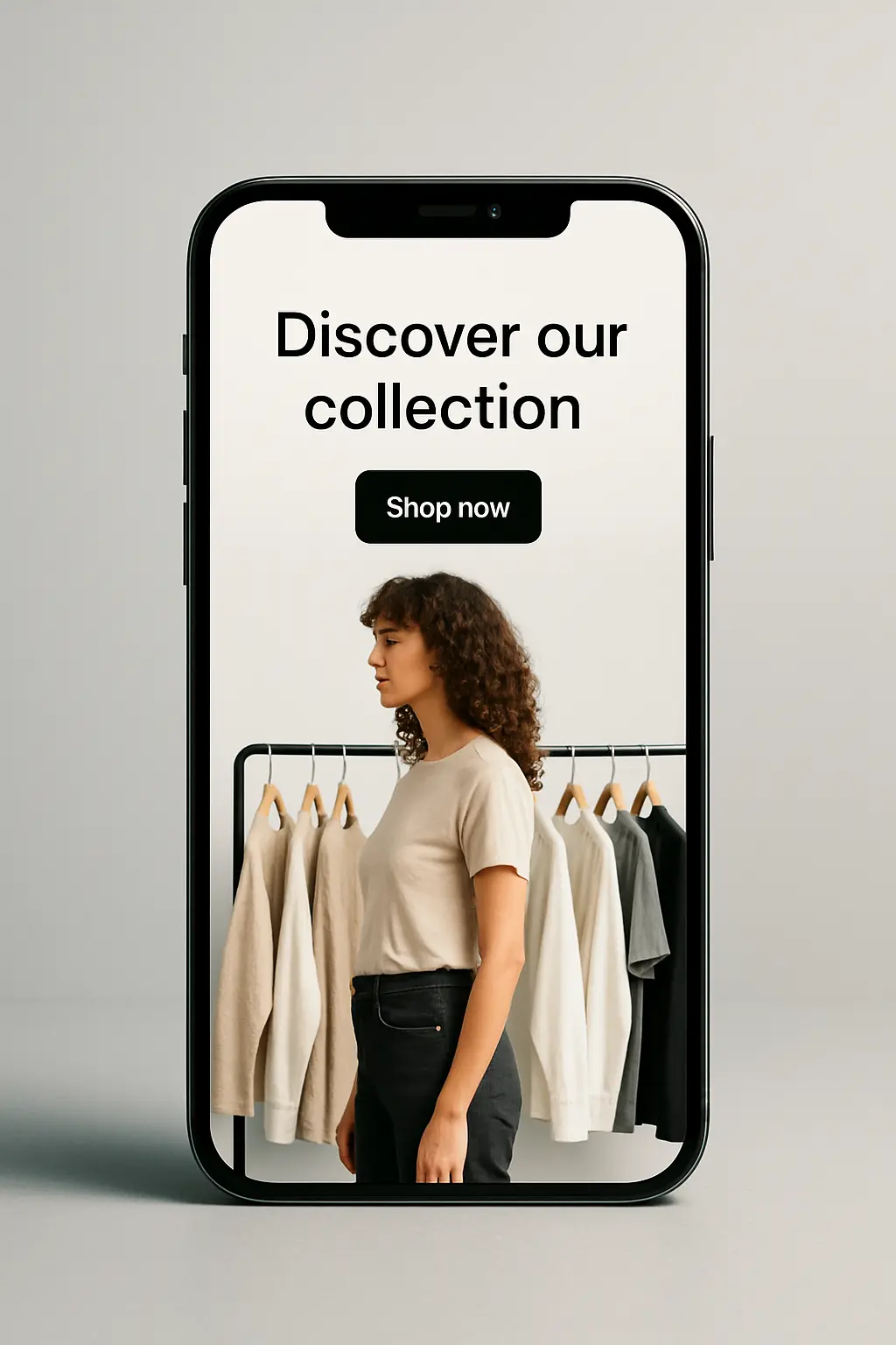 Clean product hero photo for a simple online store